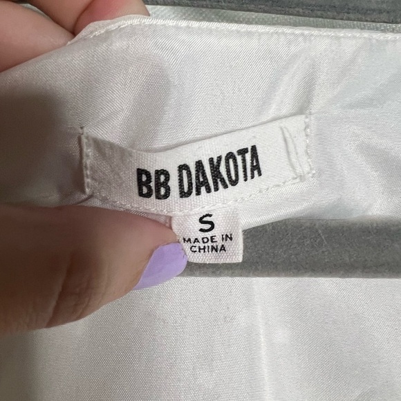 BB Dakota White Swiss Dot Long Sleeve Romper Small - Picture 4 of 8